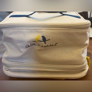 Chloe + Isabel Cream Canvas Jewelry Travel Bag